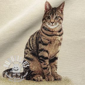 Tissu déco GOBELIN PREMIUM Sitting Kitten Cat PANEL