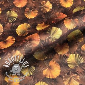 Tissu déco VELVET Ginko Biloba Leaf
