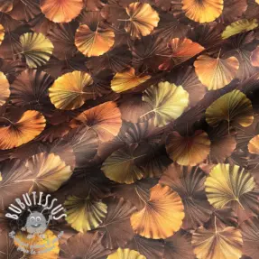 Tissu déco VELVET Ginko Biloba Leaf