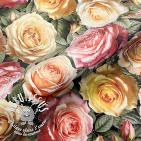Tissu déco VELVET Romantic Rose Charm