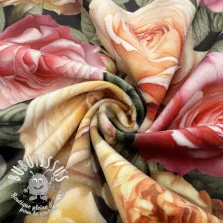 Tissu déco VELVET Romantic Rose Charm
