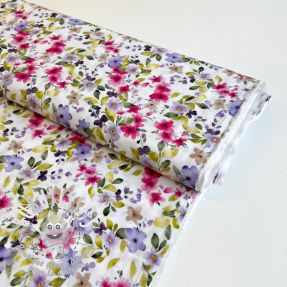 Viscose RADIANCE Flower Uma white digital print