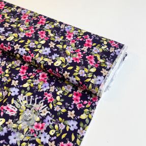 Viscose RADIANCE Flower Uma navy digital print