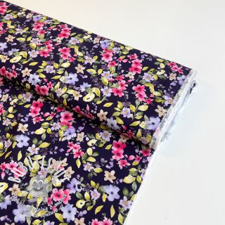 Viscose RADIANCE Flower Uma navy digital print