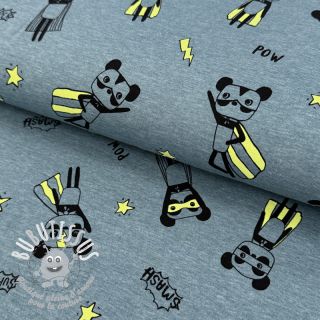 Jersey NEON Super heroes smoke blue melange