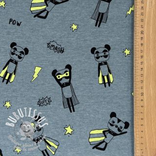 Jersey NEON Super heroes smoke blue melange