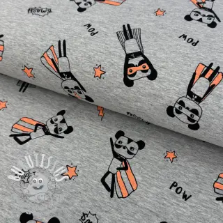 Jersey NEON Super heroes light grey melange
