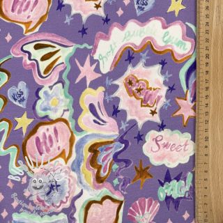 Jersey Shells lavender digital print