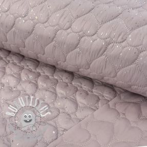 Tissu matelassé FOIL Hearts dark powder