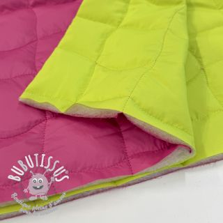 Tissu matelassé Graphic square pink lime