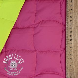 Tissu matelassé Graphic square pink lime