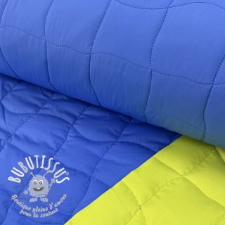 Tissu matelassé Graphic square cobalt lime