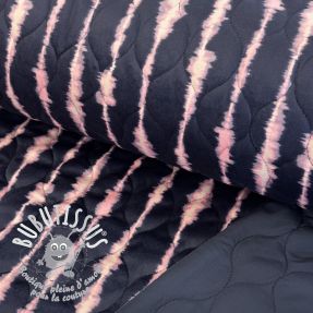 Tissu matelassé VELVET Stripes navy