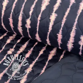 Tissu matelassé VELVET Stripes navy