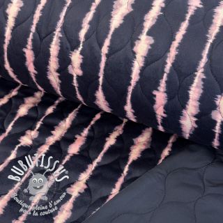 Tissu matelassé VELVET Stripes navy