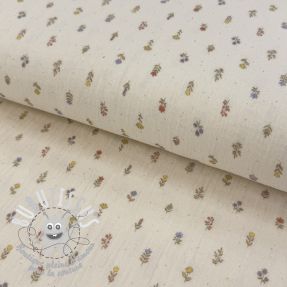 Tissu double gaze/mousseline Flowers Mia digital print ORGANIC
