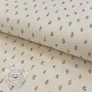 Tissu double gaze/mousseline Flowers Mia digital print ORGANIC