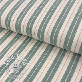Tissu double gaze/mousseline YARN DYED Line green