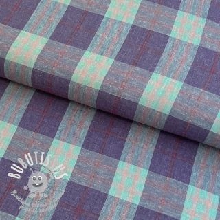 Viscose lin YARN DYED Square green