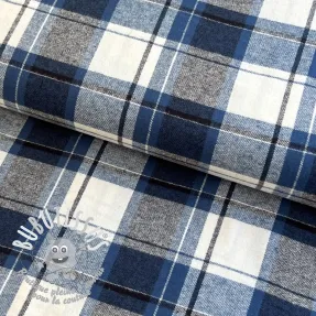 Tissu coton YARN DYED CHECK BRUSHED Silva design A