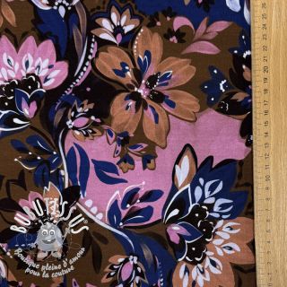 Sweat Flowers Mici brown digital print