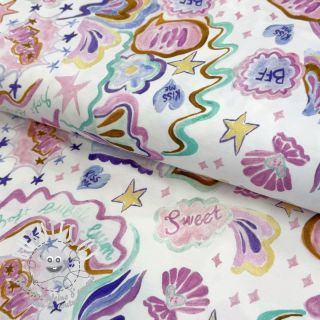 Jersey Shells white digital print