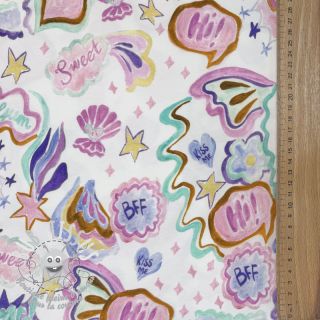 Jersey Shells white digital print