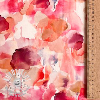 Viscose ROSELLA STRETCH Abstract pink digital print