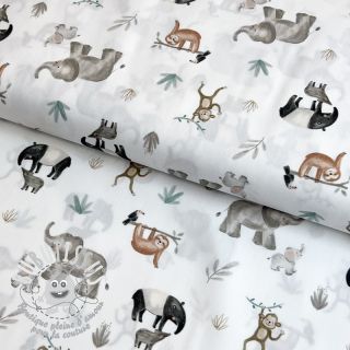 Tissu coton Safari off white digital print