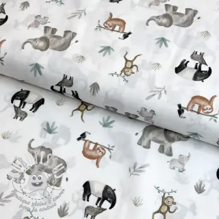 Tissu coton Safari off white digital print