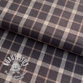 Viscose lin YARN DYED Block brown