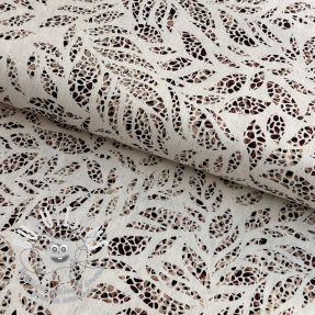 Viscose lin FOIL Leaves bronze