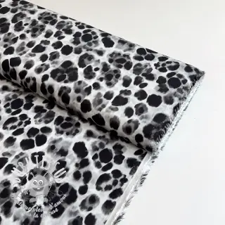 Viscose SATIN Animal skin black digital print