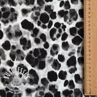 Viscose SATIN Animal skin black digital print