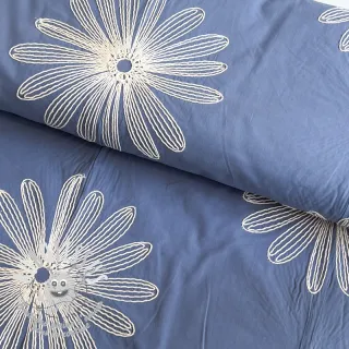 Tissu coton EMBROIDERY Flowie jeans