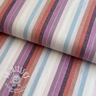Tissu coton YARN DYED Line multi