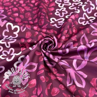 Satin ROYAL MICRO Abstarct bordeaux