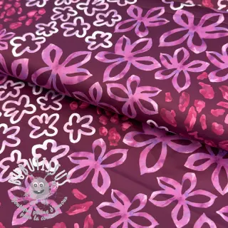 Satin ROYAL MICRO Abstarct bordeaux