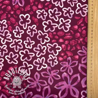 Satin ROYAL MICRO Abstarct bordeaux