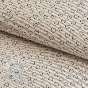 Menčester STRETCH Little love light sand