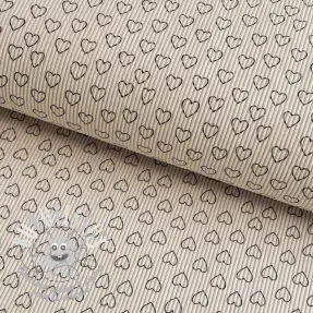 Menčester STRETCH Little love light sand