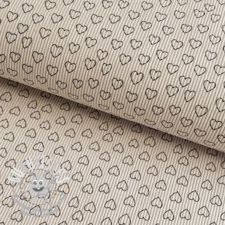 Tissu velours cotelé STRETCH Little love light sand