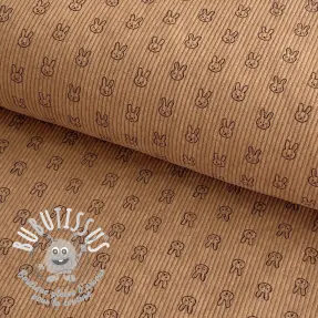 Tissu velours cotelé STRETCH Little bunny sand
