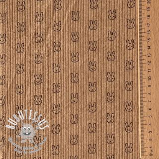 Tissu velours cotelé STRETCH Little bunny sand