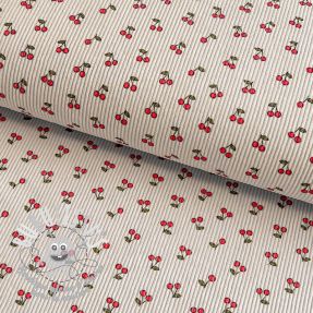 Menčester STRETCH Little cherry light sand