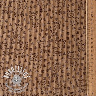 Tissu velours cotelé STRETCH Little deer sand