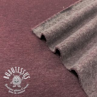 Sweat envers minkee JOGGING aubergine melange