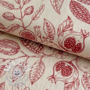 Tissu déco RUSTIC VINTAGE PRINT Granata groseille