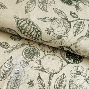 Tissu déco RUSTIC VINTAGE PRINT Granata kaki
