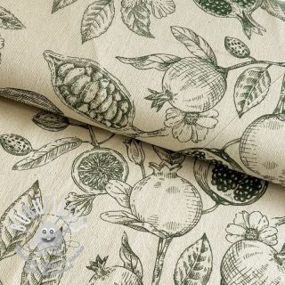 Tissu déco RUSTIC VINTAGE PRINT Granata kaki
